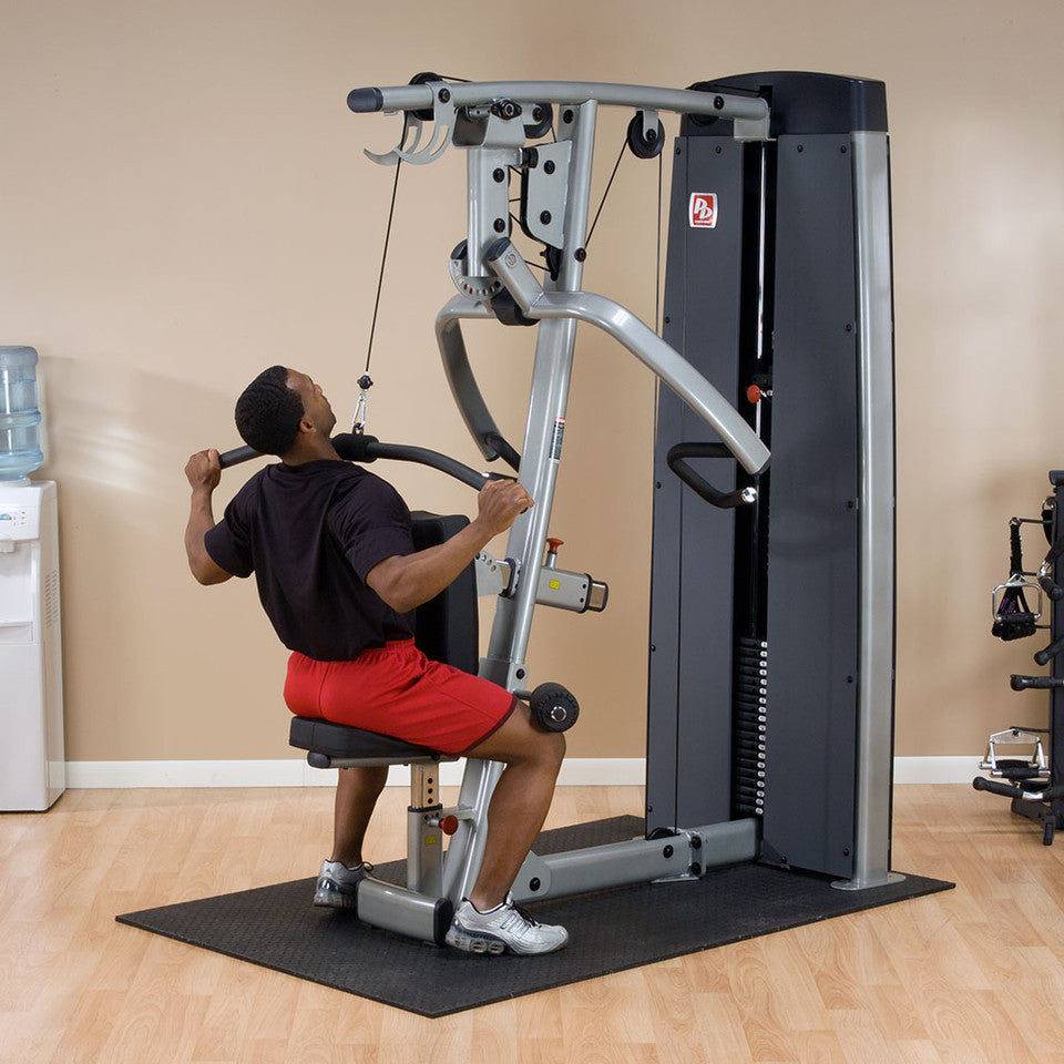 Dual Press/Lat Station-Machine, Freestanding 210Lb Stack