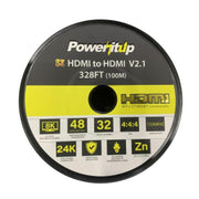 Power It Up PowerItUp 328FT 8K HDMI 2.1 Ultra High Speed Active Optical Cable
