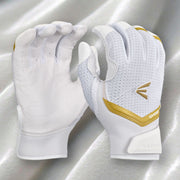 Easton Ghost Ethos Fastpitch Softball Batting Gloves - Extra Large - Snowstorm - White/Gold