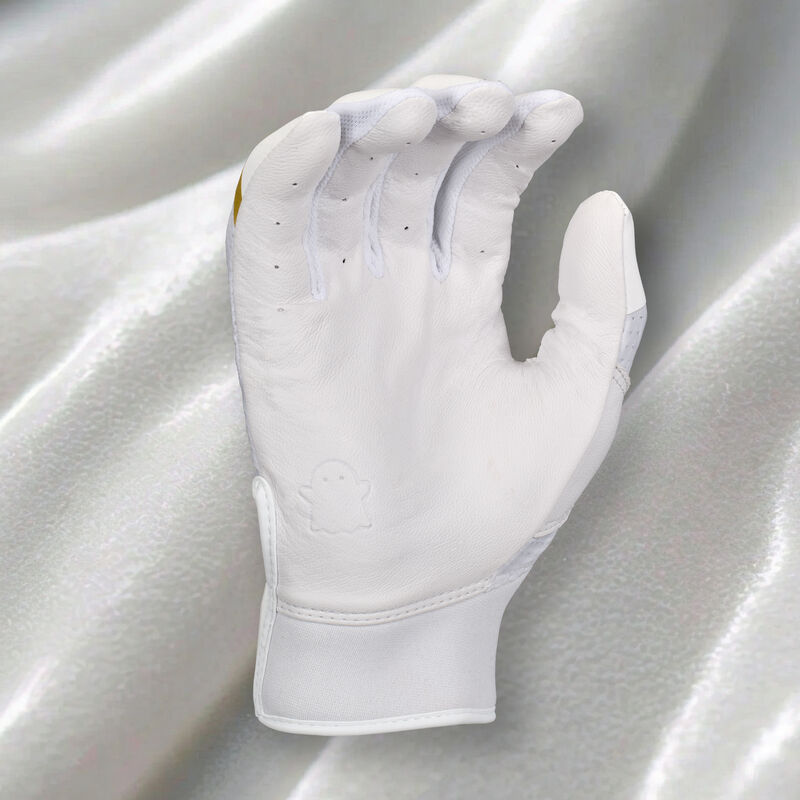 Easton Ghost Ethos Fastpitch Softball Batting Gloves - Extra Large - Snowstorm - White/Gold