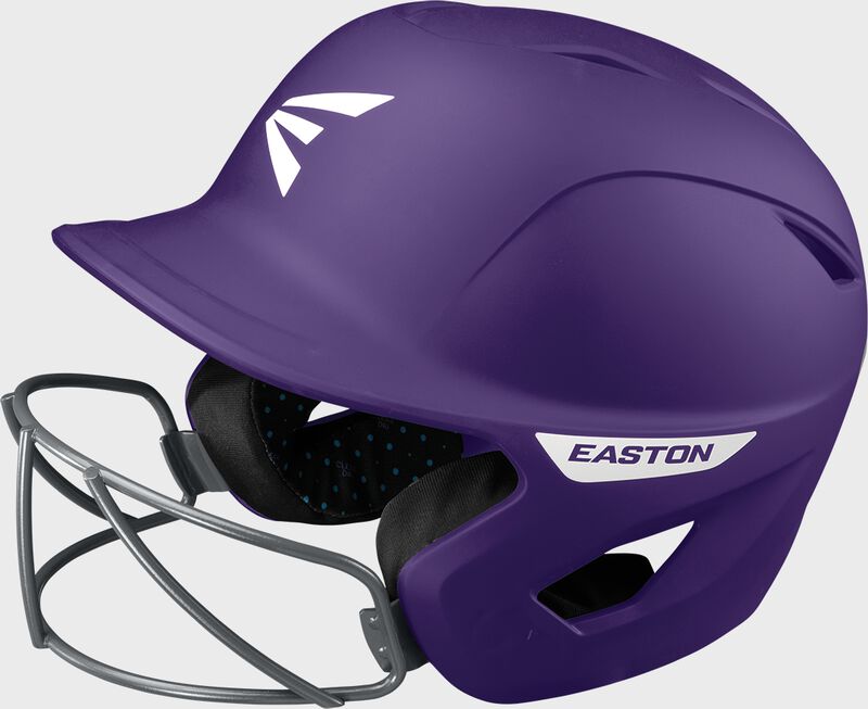 Easton Ghost Medium/Large Matte Batting Helmet With Softball Mask - Purple
