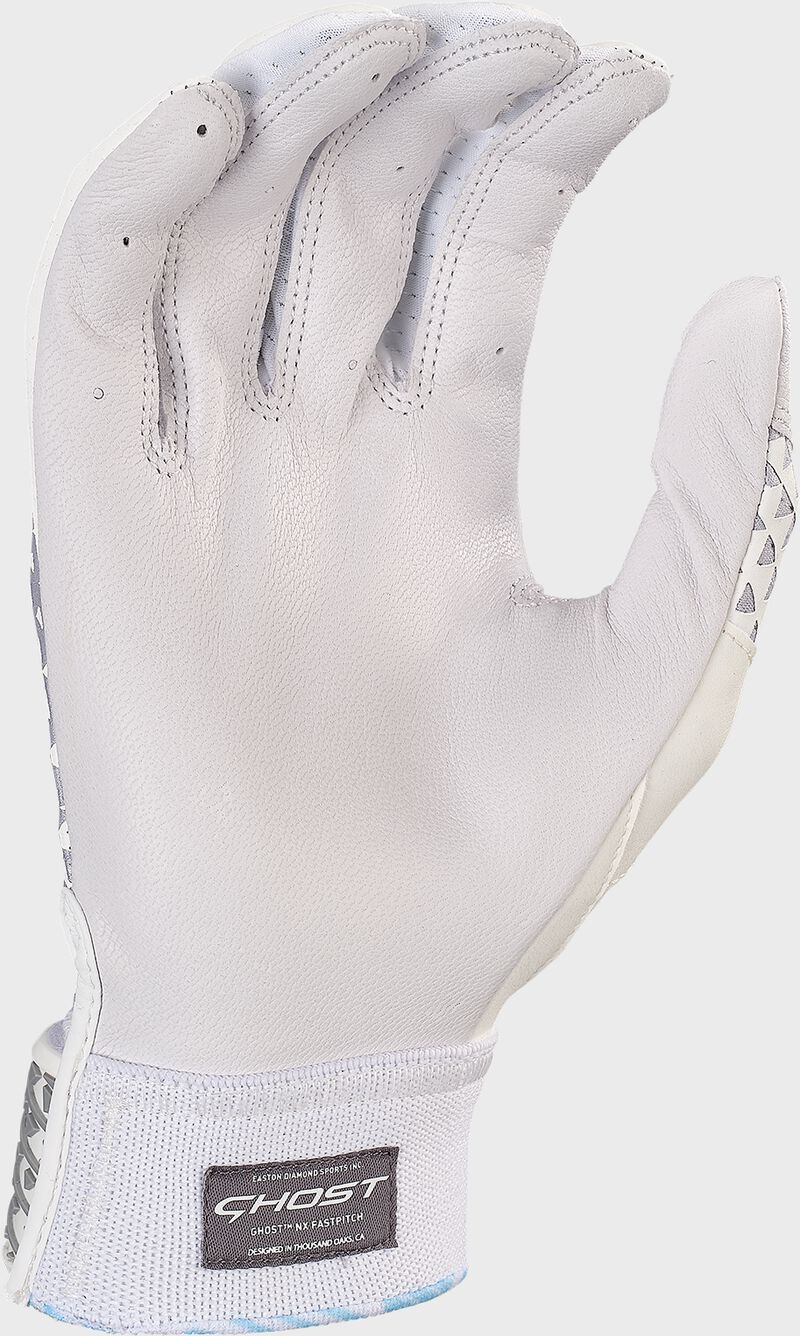 Easton Womens Ghost Nx Fastpitch Batting Gloves - Large - White/Silver