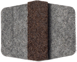 NPS® Felt glides for Sled Base Chairs, Pack of 100, Frame Color: Grey