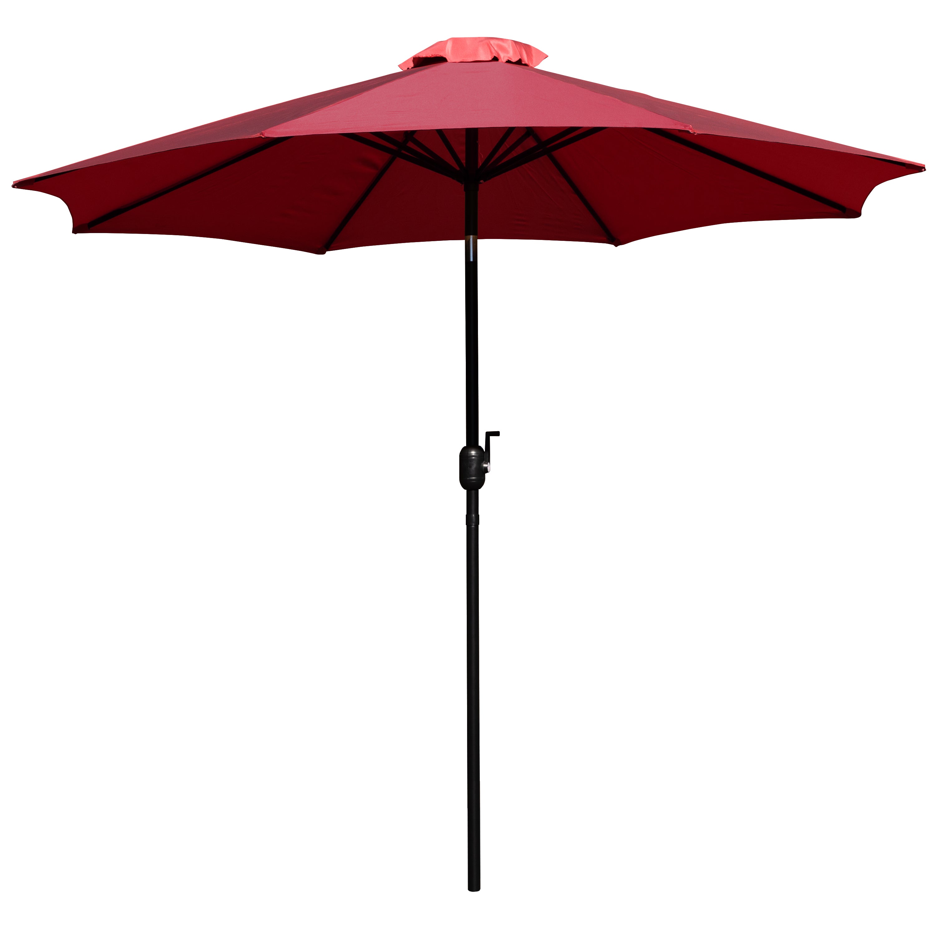 Kona Red 9 FT Round Umbrella with 1.5" Diameter Aluminum Pole with Crank and Tilt Function