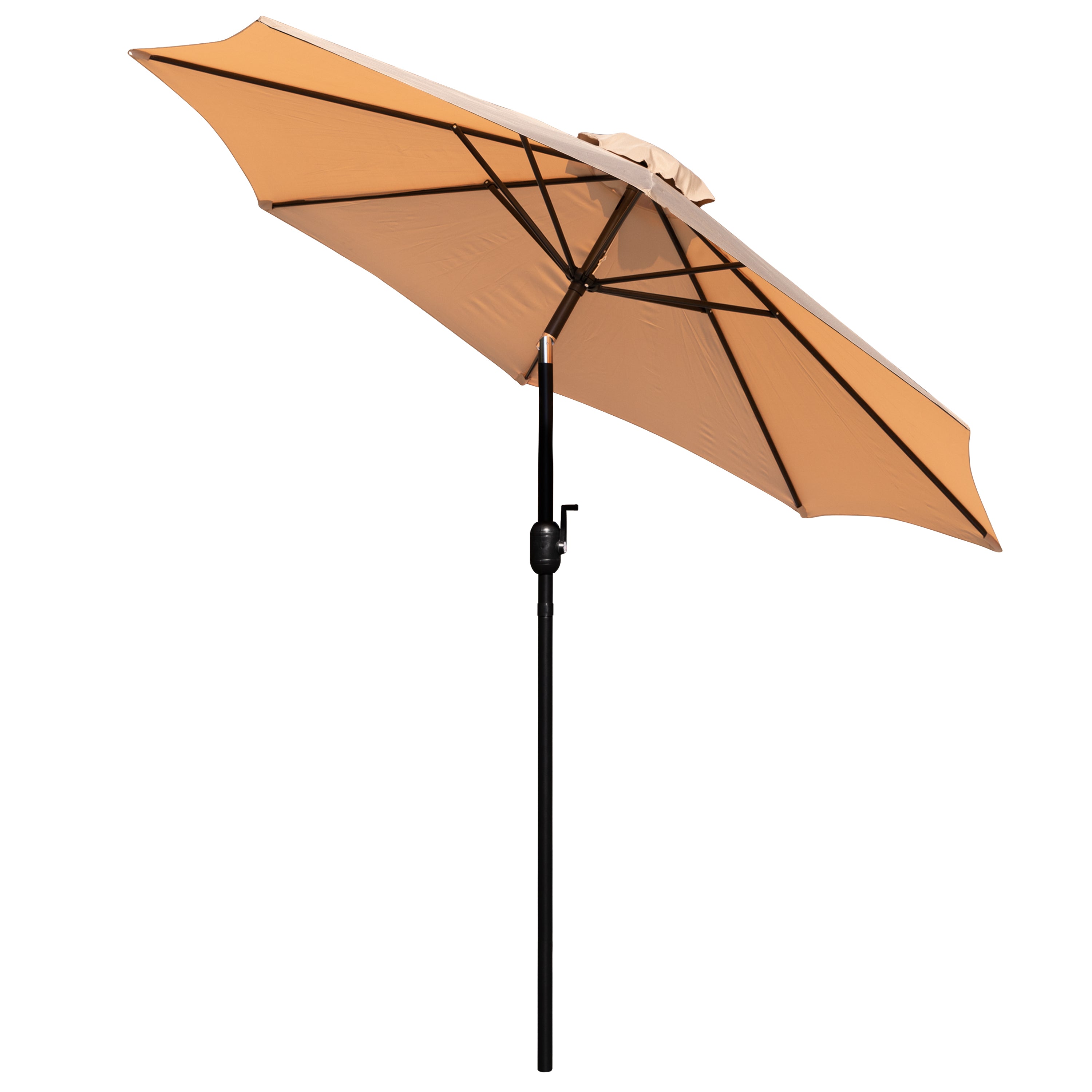 Kona Tan 9 FT Round Umbrella with 1.5" Diameter Aluminum Pole with Crank and Tilt Function