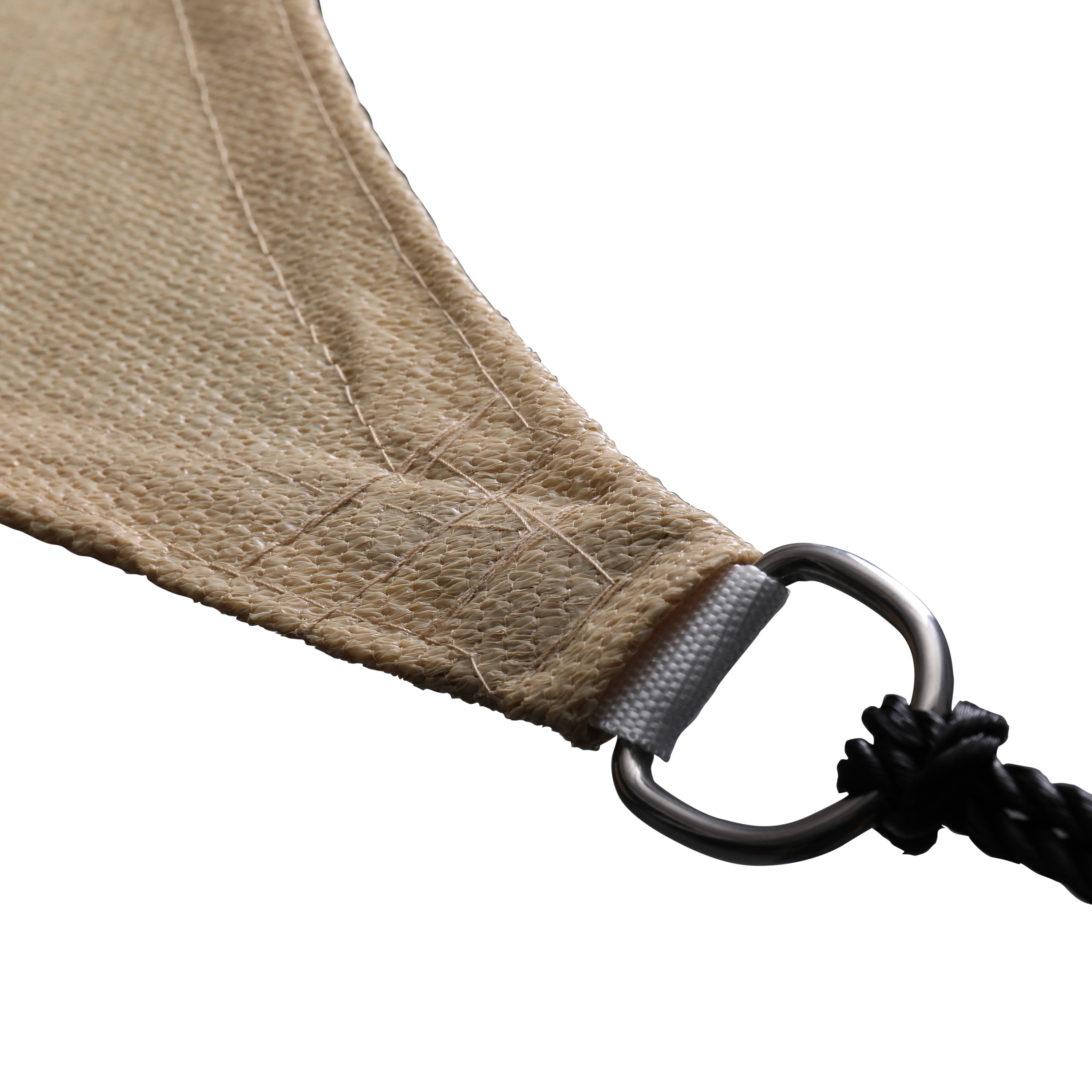 Palmetto 20ft Rectangle Sun Sail Shade Canopy with Included Nylon Attachment Ropes in Sand