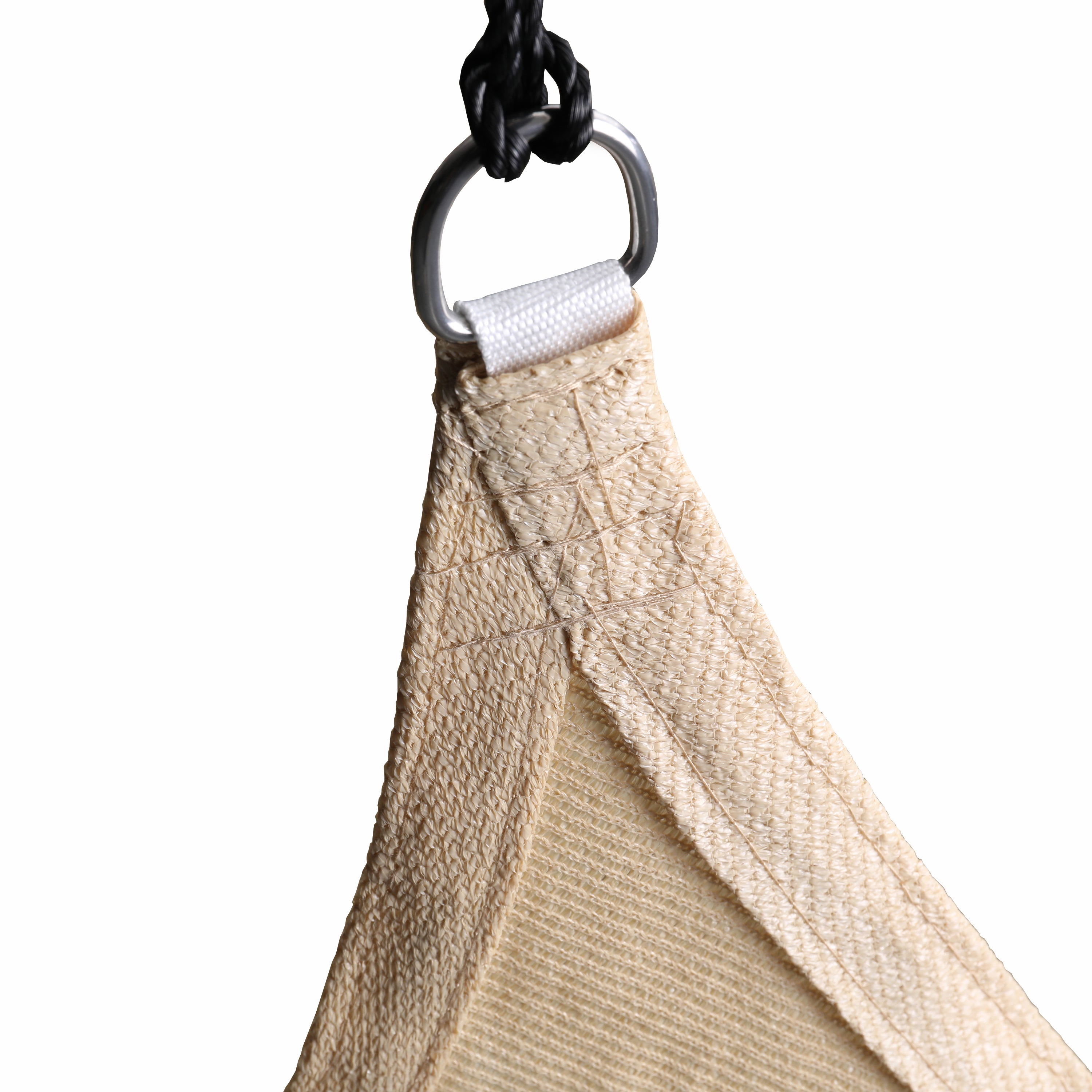Palmetto 20ft Rectangle Sun Sail Shade Canopy with Included Nylon Attachment Ropes in Sand
