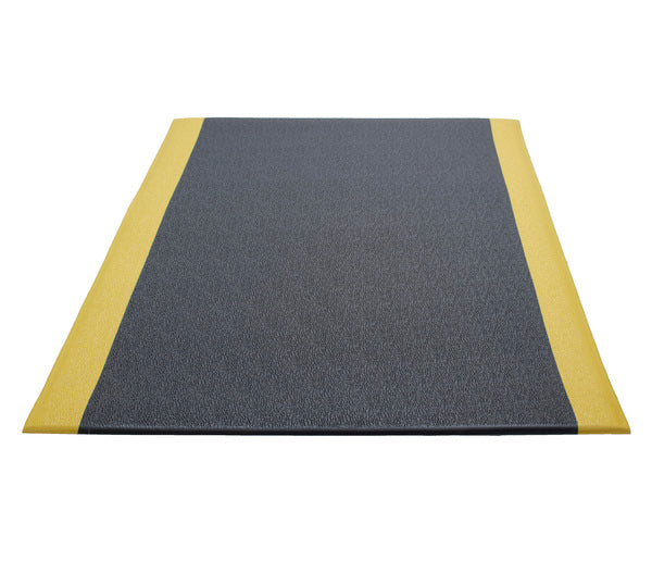 Soft Step Anti-Fatigue Mat - 2' x 3' - Black with Yellow Border
