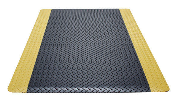 Safe Step Anti-Fatigue  1" Thick Mat - 2 x 3' - Black/Yellow