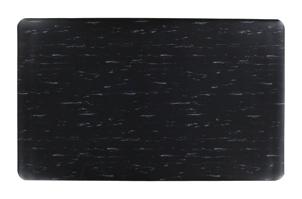 Marble Anti-Fatigue  1/2" Thick Mat - 2' x 3' - Black/White