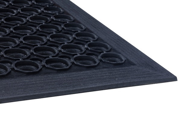 Safety Chef Kitchen Mat - 3' x 5' - Black