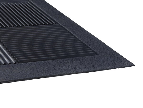Parquet Wiper Scraper Outdoor Floor Mat - 3' x 5' - Black