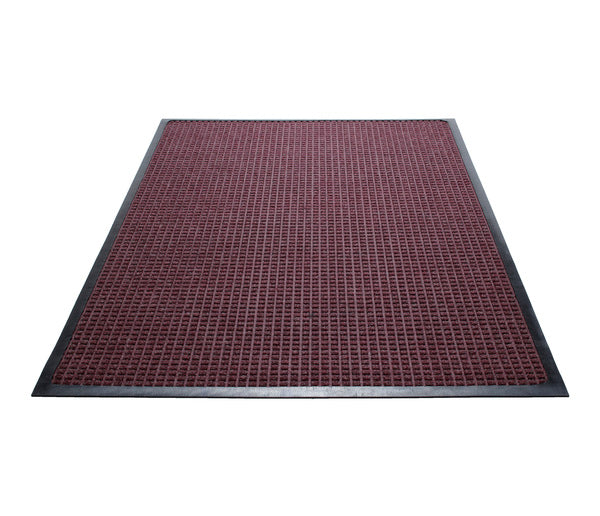 Water Guard Waffle Indoor Floor Mat - 4' x 8' - Burgundy