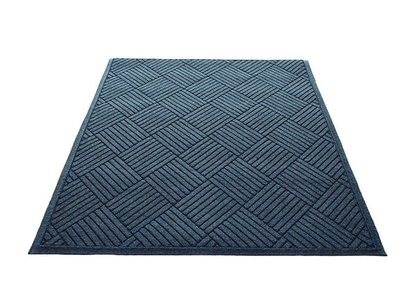 Water Guard Diamond Indoor Floor Mat with Fabric Border - 4' x 6' - Blue