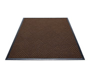 Water Guard Diamond Indoor Floor Mat with Rubber Border - 2' x 3' - Brown