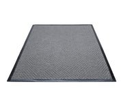 Water Guard Diamond Indoor Floor Mat with Rubber Border - 3' x 8' - Grey