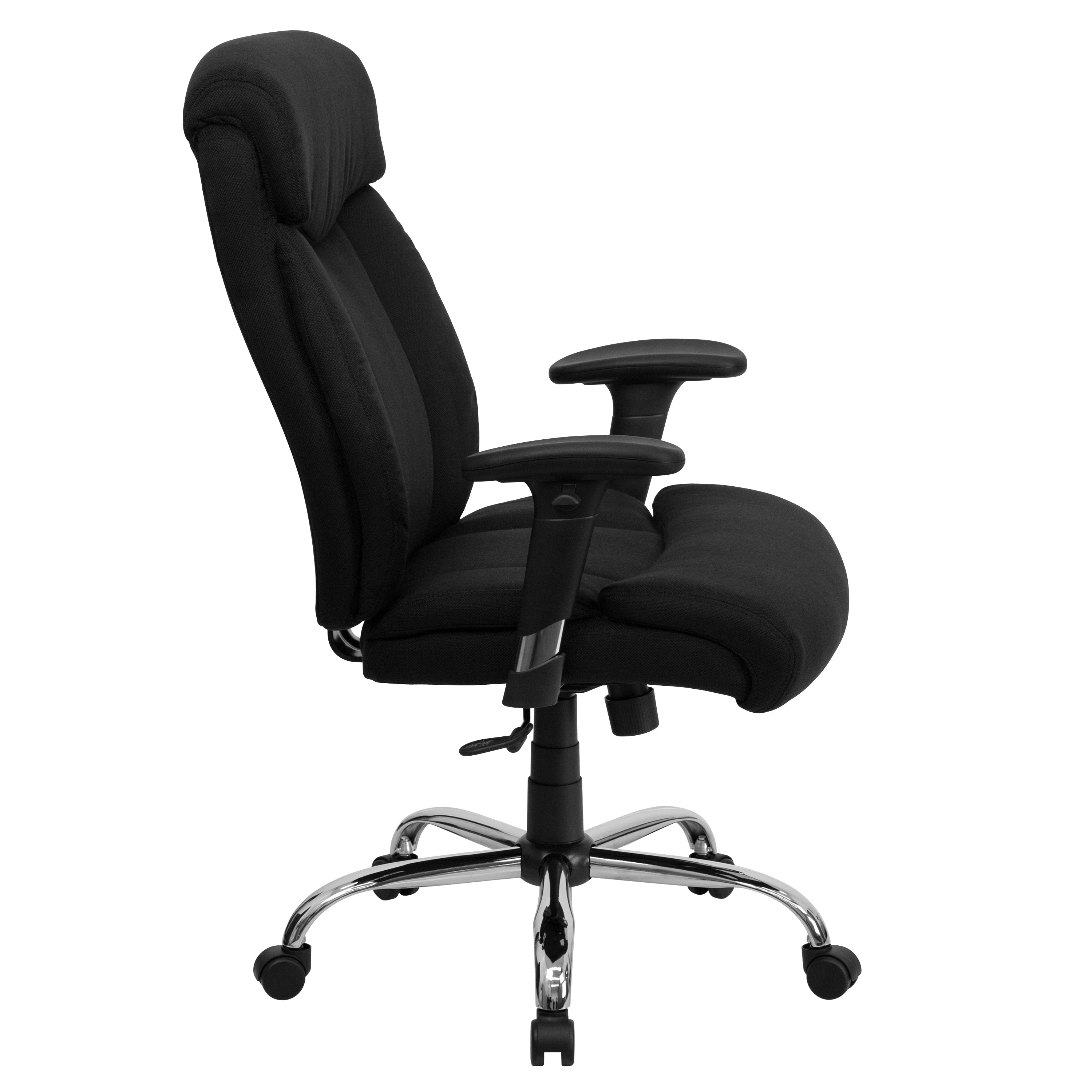 HERCULES Series Big & Tall 400 lb. Rated Black Fabric Executive Ergonomic Office Chair with Full Headrest and Arms