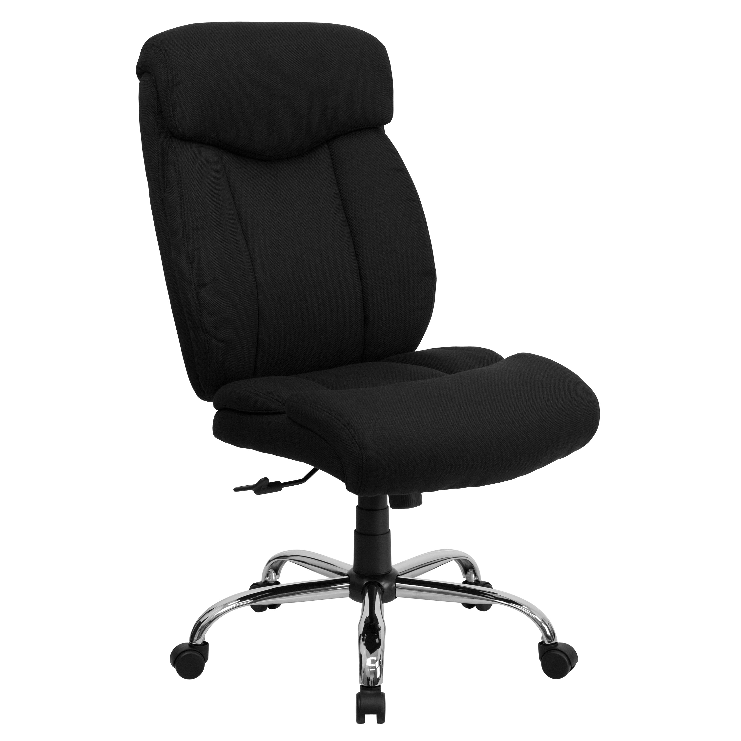 HERCULES Series Big & Tall 400 lb. Rated Black Fabric Executive Ergonomic Office Chair and Chrome Base
