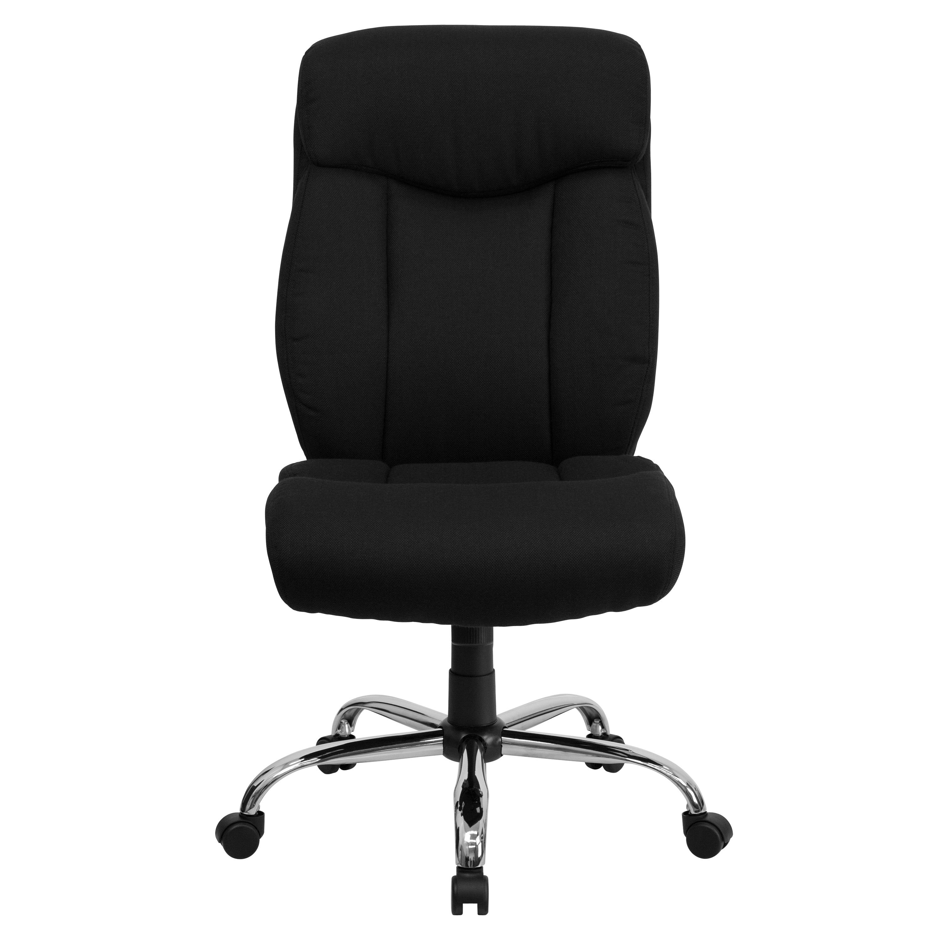 HERCULES Series Big & Tall 400 lb. Rated Black Fabric Executive Ergonomic Office Chair and Chrome Base
