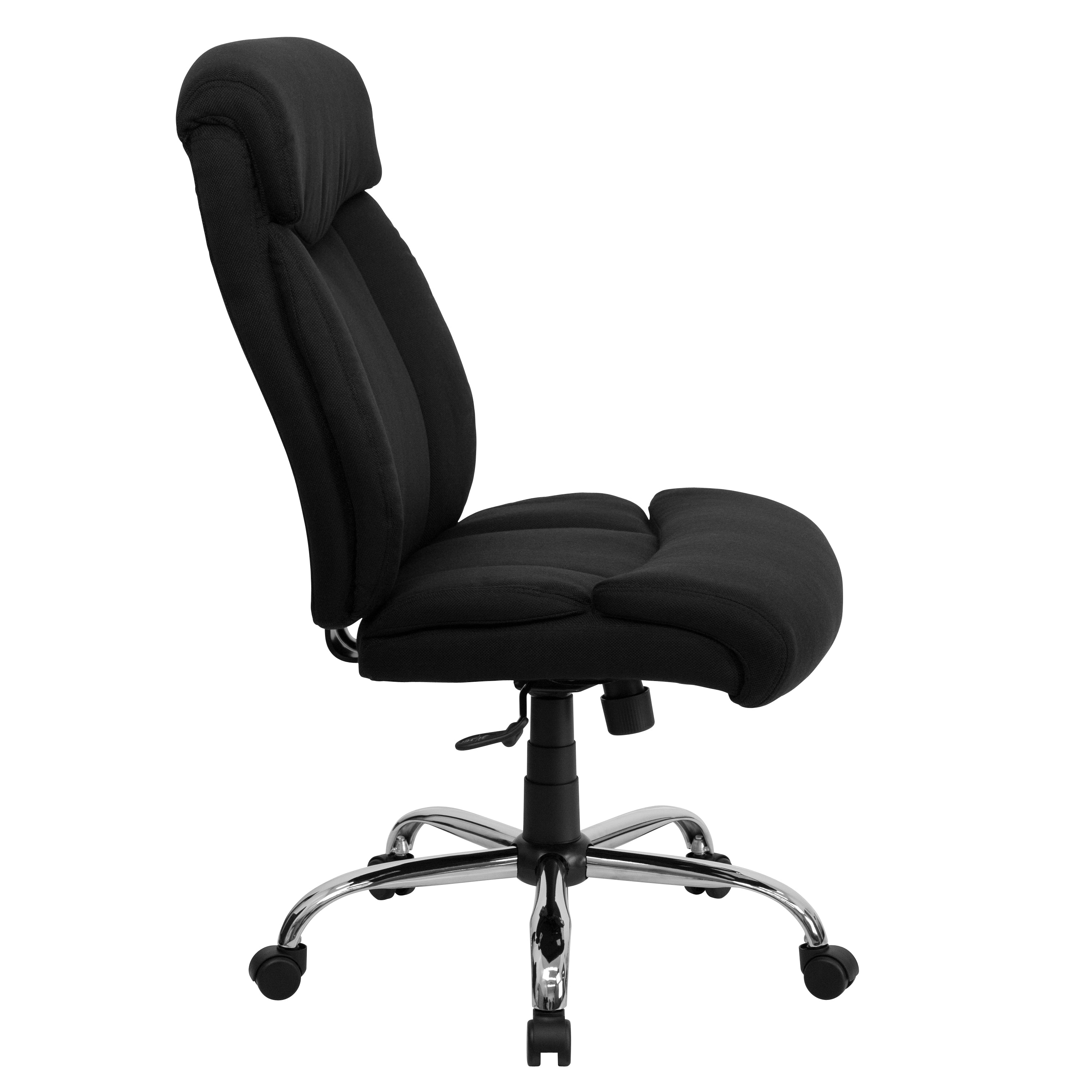 HERCULES Series Big & Tall 400 lb. Rated Black Fabric Executive Ergonomic Office Chair and Chrome Base