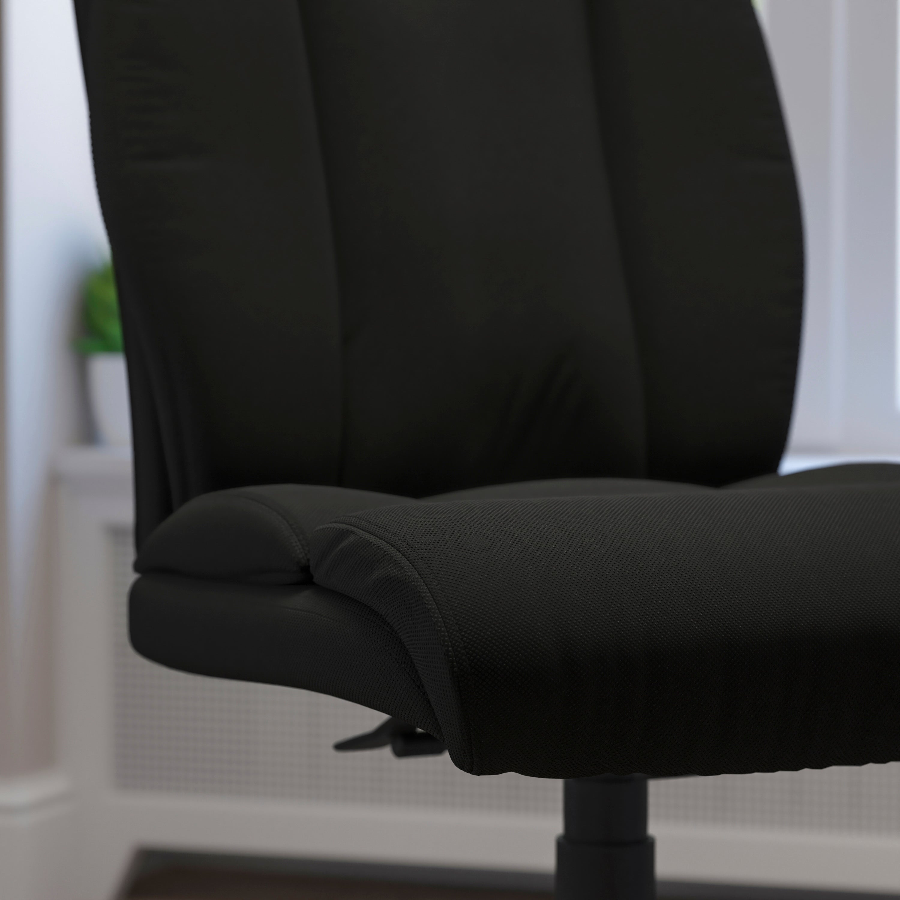 HERCULES Series Big & Tall 400 lb. Rated Black Fabric Executive Ergonomic Office Chair and Chrome Base