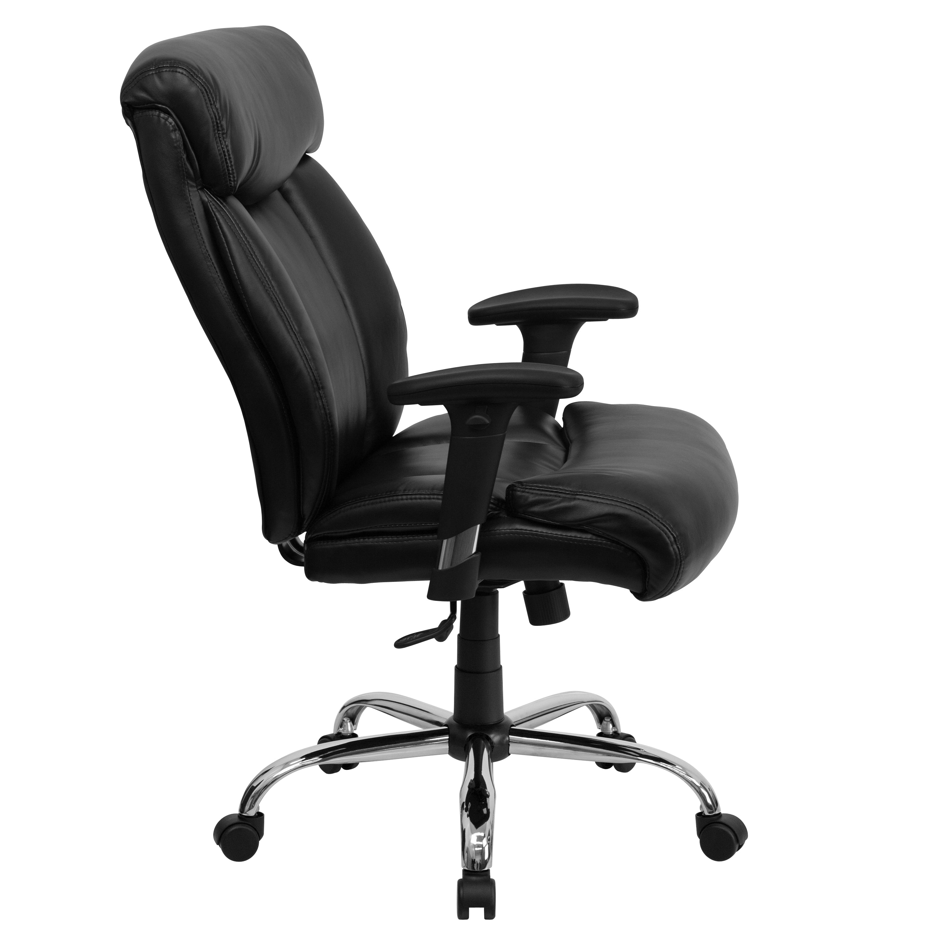 HERCULES Series Big & Tall 400 lb. Rated Black LeatherSoft Executive Ergonomic Office Chair with Full Headrest & Arms