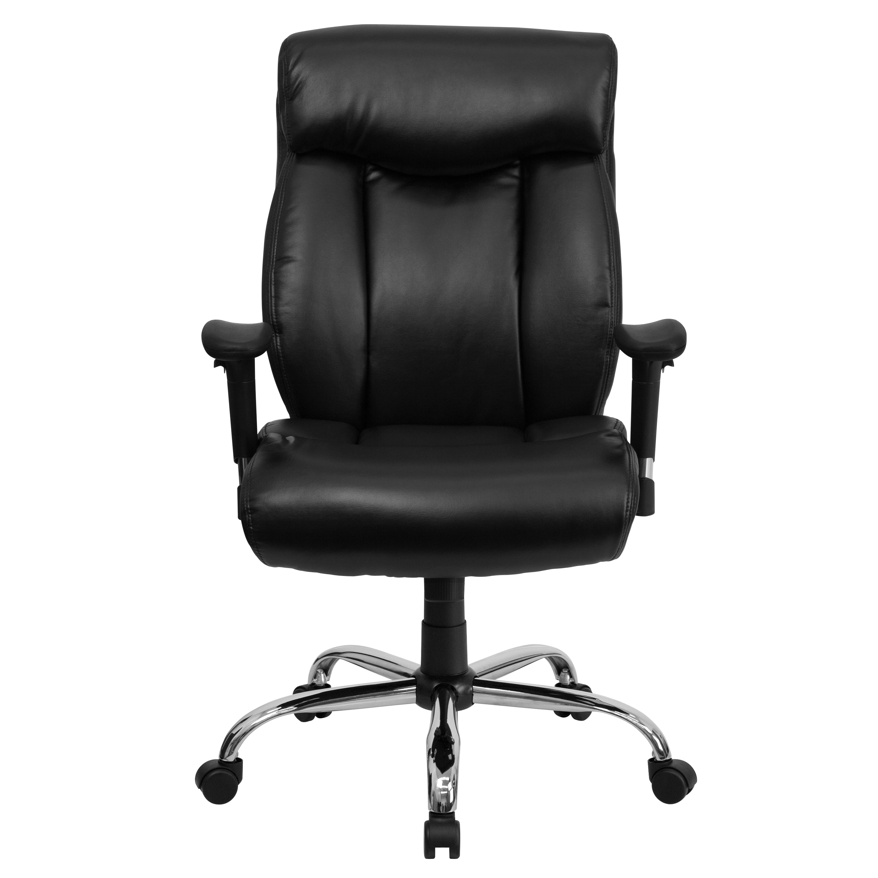 HERCULES Series Big & Tall 400 lb. Rated Black LeatherSoft Executive Ergonomic Office Chair with Full Headrest & Arms
