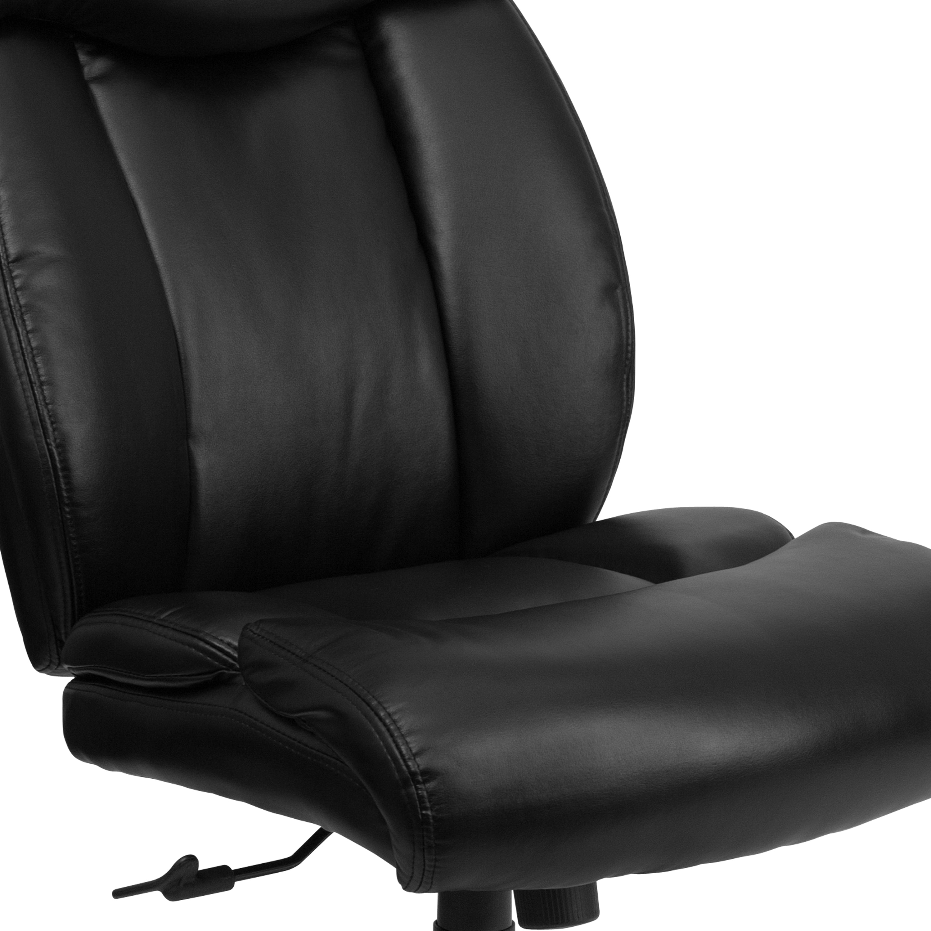 HERCULES Series Big & Tall 400 lb. Rated Black LeatherSoft Executive Ergonomic Office Chair with Full Headrest