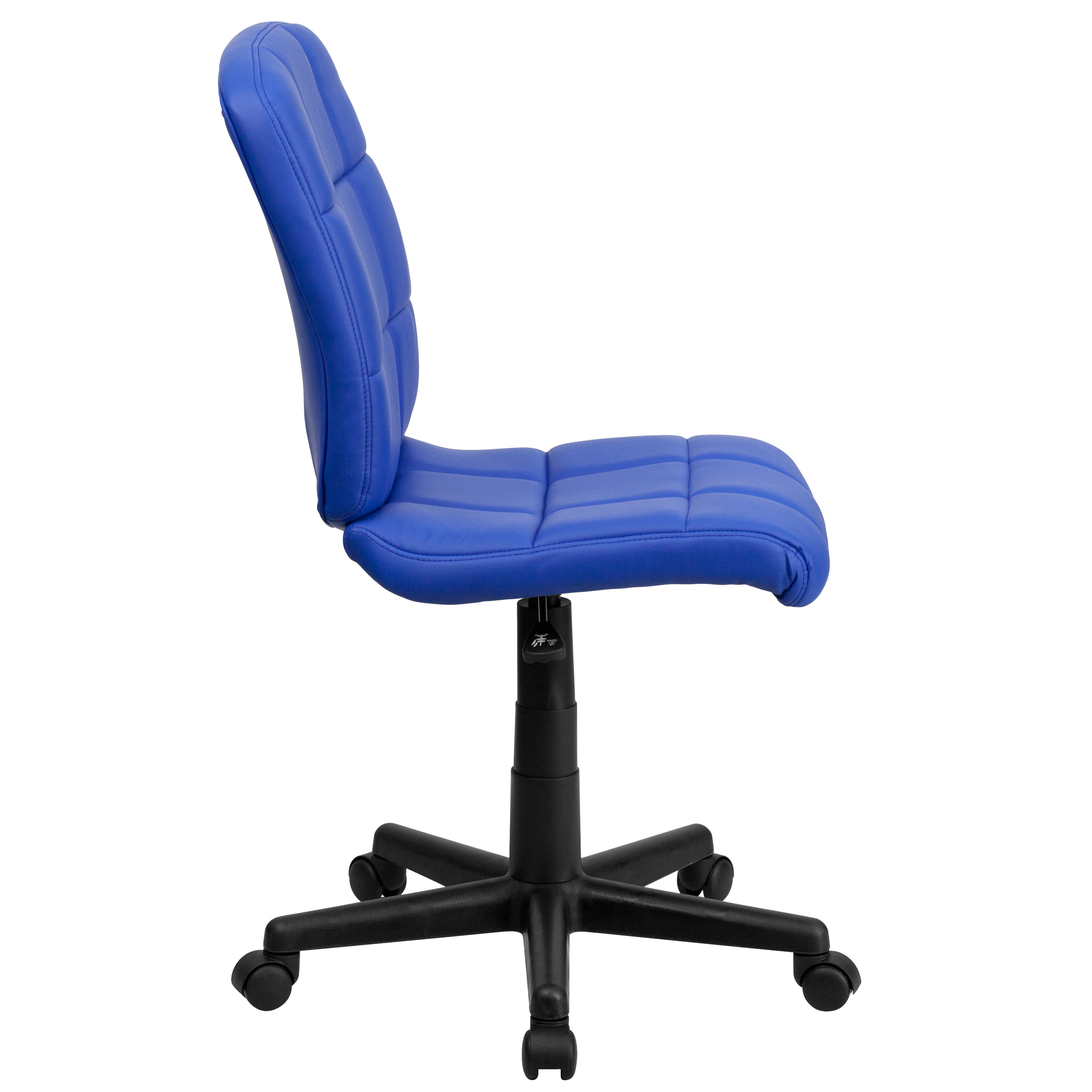 Clayton Mid-Back Blue Quilted Vinyl Swivel Task Office Chair