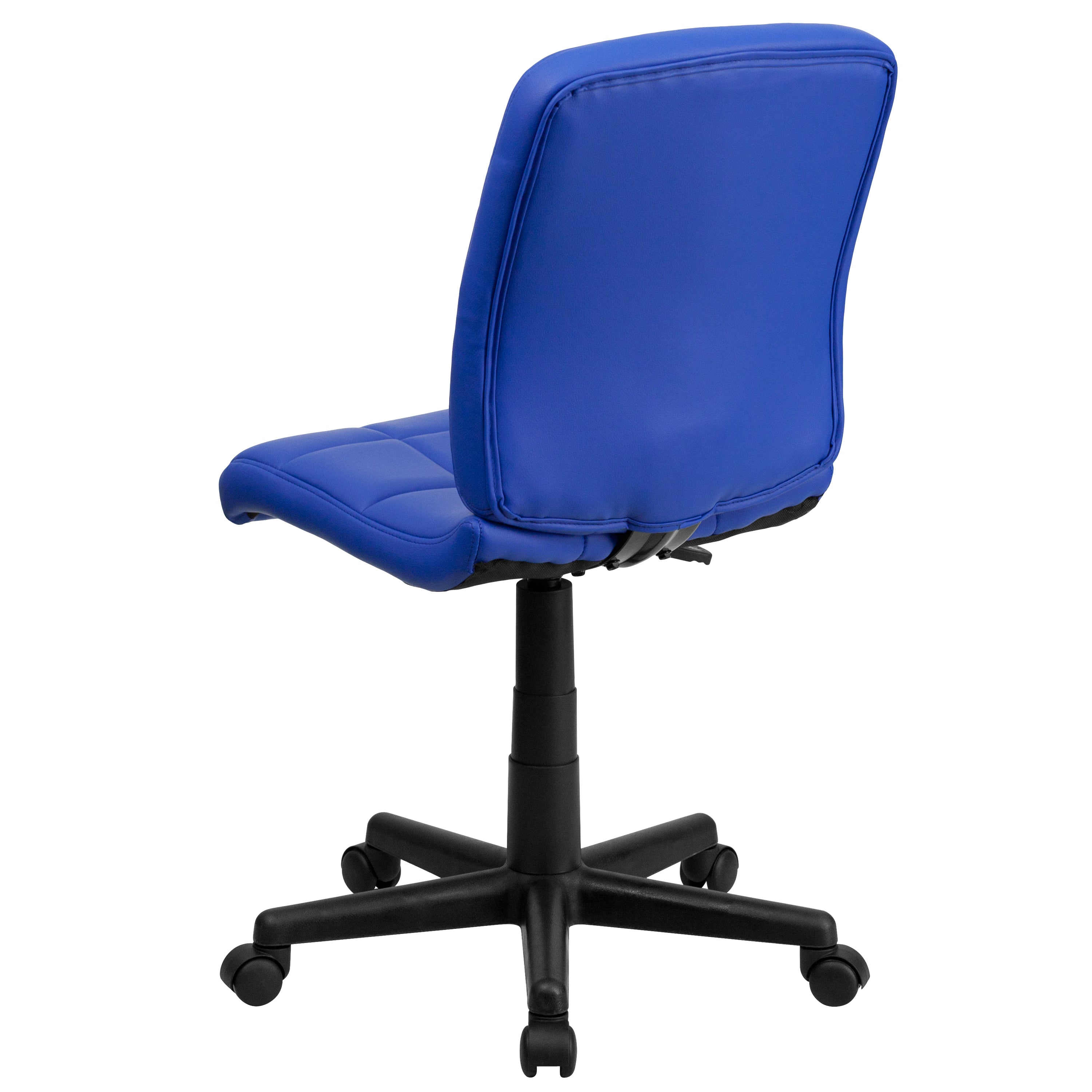 Clayton Mid-Back Blue Quilted Vinyl Swivel Task Office Chair