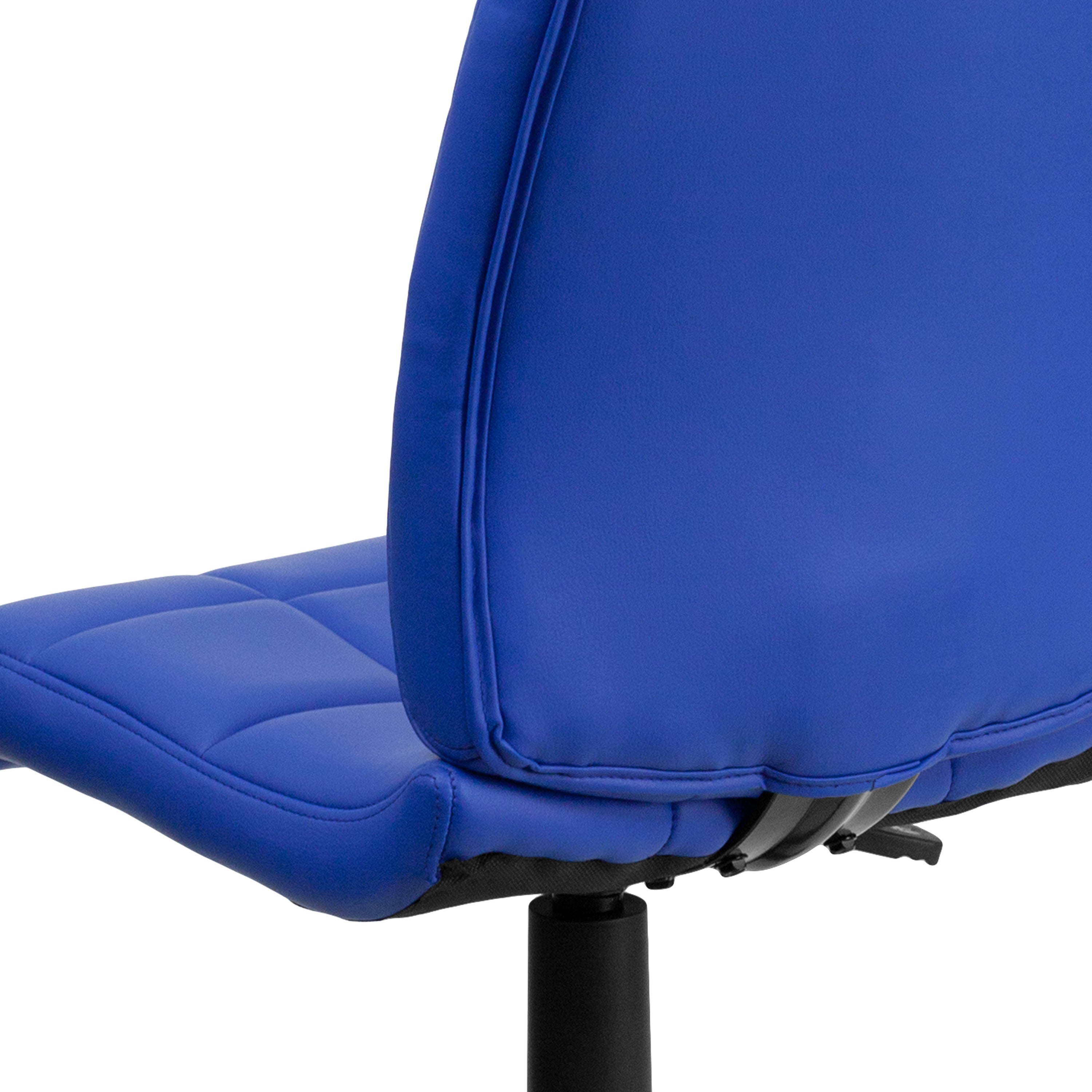 Clayton Mid-Back Blue Quilted Vinyl Swivel Task Office Chair