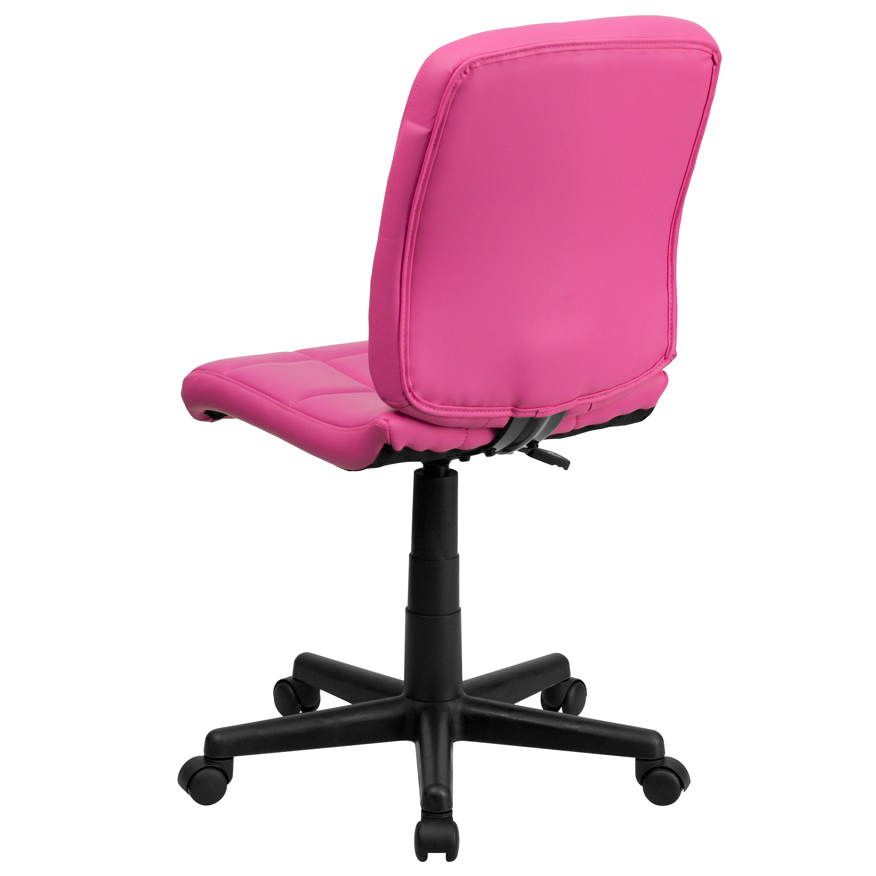 Clayton Mid-Back Pink Quilted Vinyl Swivel Task Office Chair