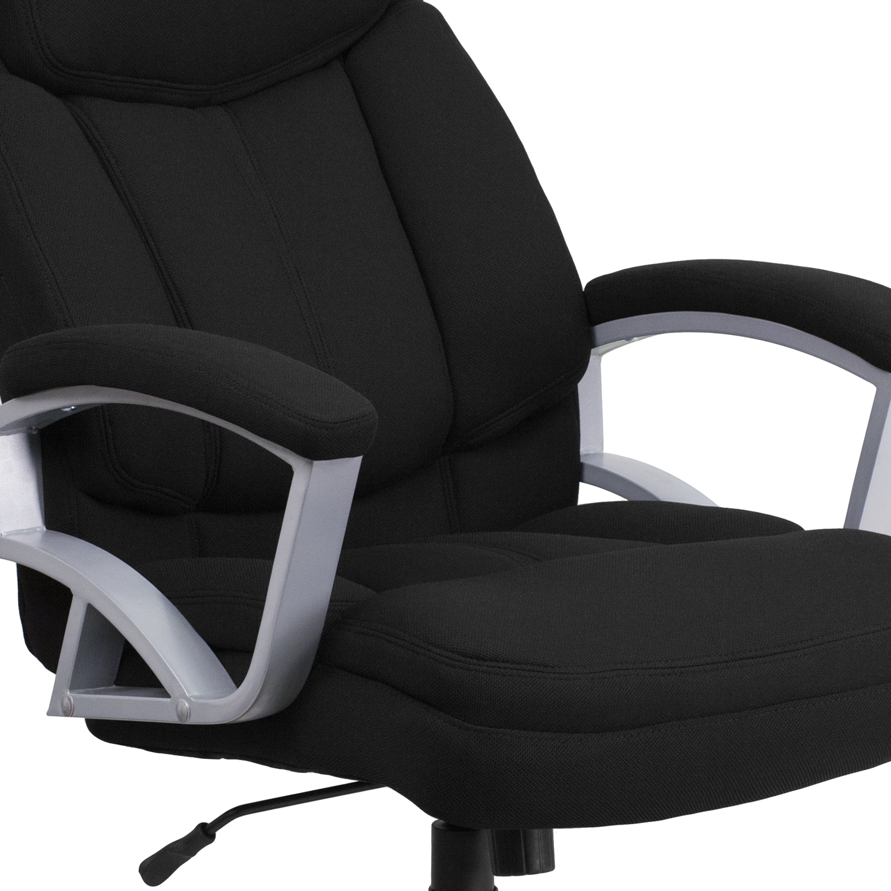 HERCULES Series Big & Tall 500 lb. Rated Black Fabric Executive Swivel Ergonomic Office Chair with Arms