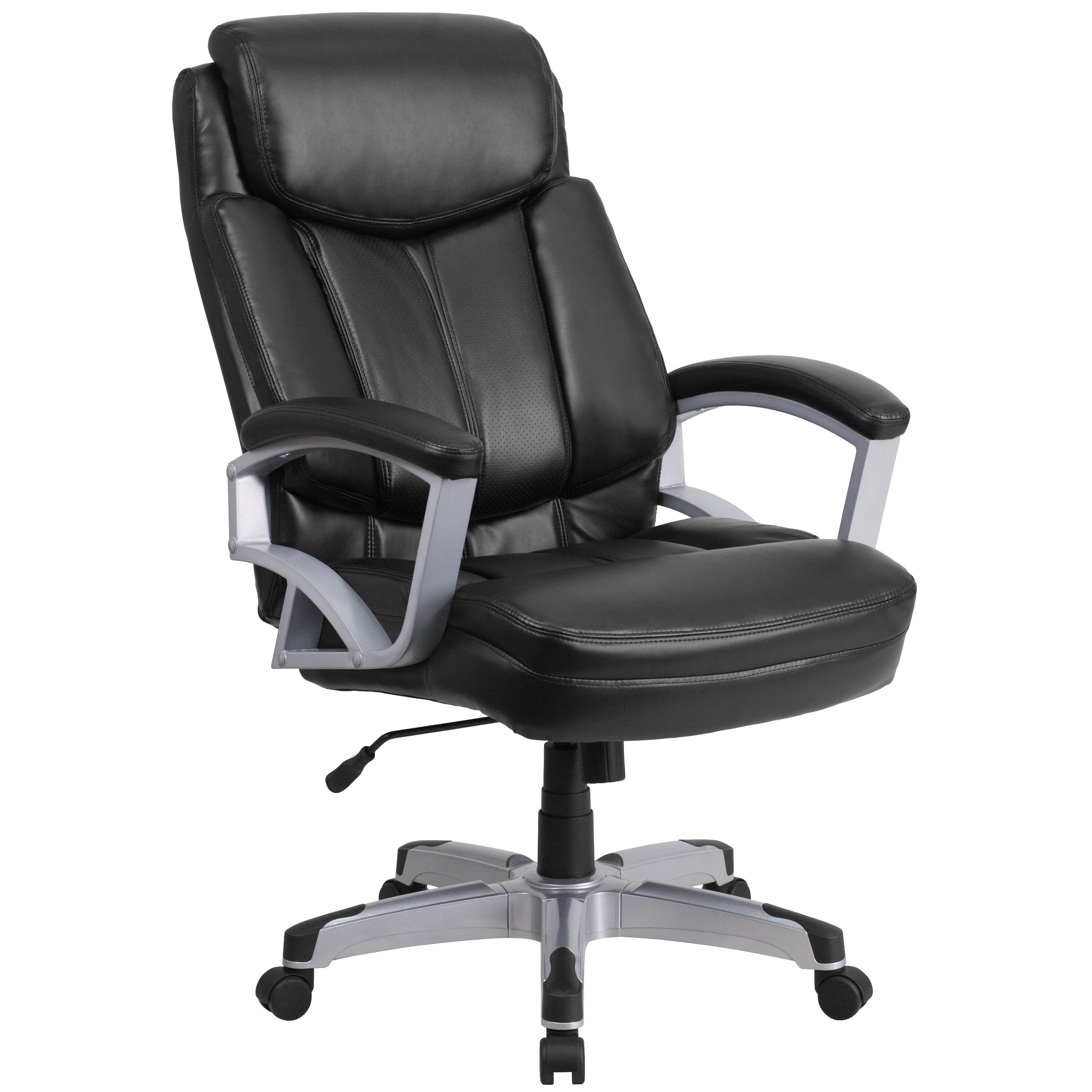 HERCULES Series Big & Tall 500 lb. Rated Black LeatherSoft Executive Swivel Ergonomic Office Chair with Arms