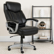 HERCULES Series Big & Tall 500 lb. Rated Black LeatherSoft Executive Swivel Ergonomic Office Chair with Arms
