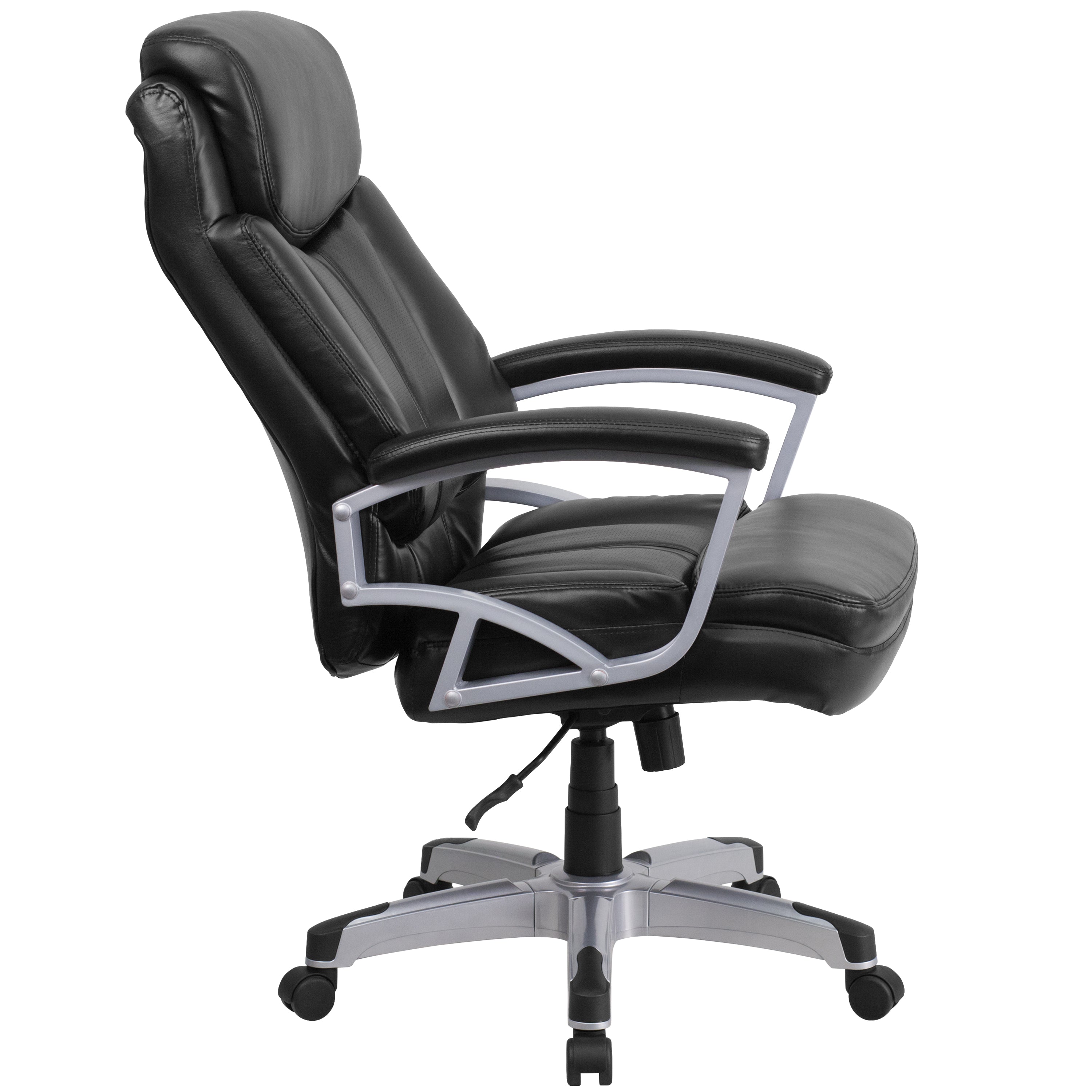 HERCULES Series Big & Tall 500 lb. Rated Black LeatherSoft Executive Swivel Ergonomic Office Chair with Arms