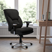 HERCULES Series 24/7 Intensive Use Big & Tall 400 lb. Rated Black Fabric Executive Ergonomic Office Chair with Lumbar Knob