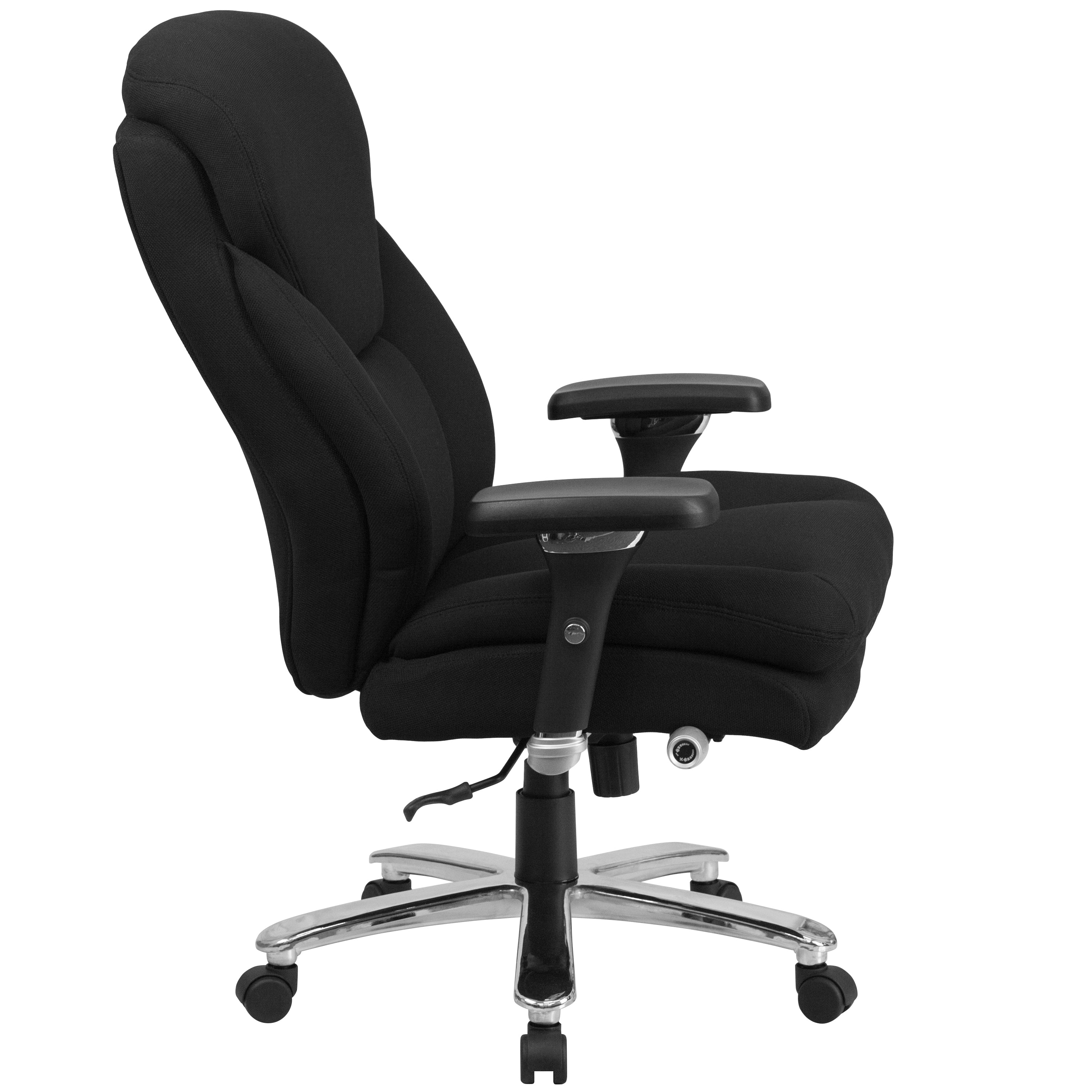 HERCULES Series 24/7 Intensive Use Big & Tall 400 lb. Rated Black Fabric Executive Ergonomic Office Chair with Lumbar Knob