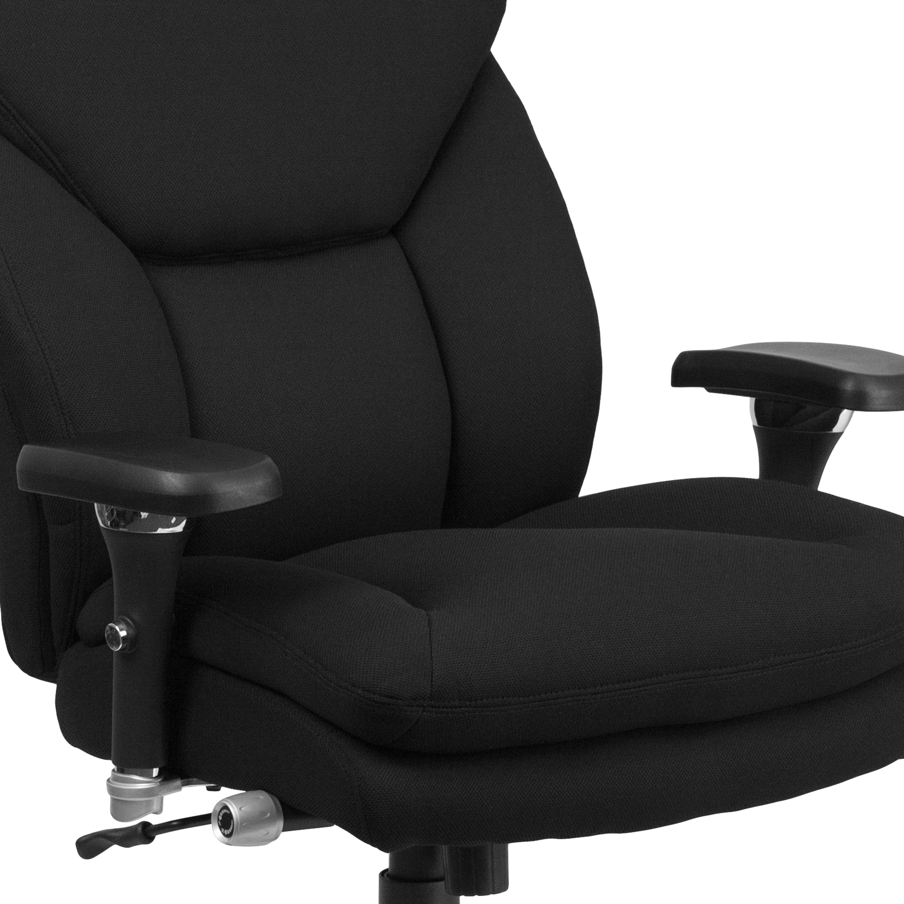 HERCULES Series 24/7 Intensive Use Big & Tall 400 lb. Rated Black Fabric Executive Ergonomic Office Chair with Lumbar Knob