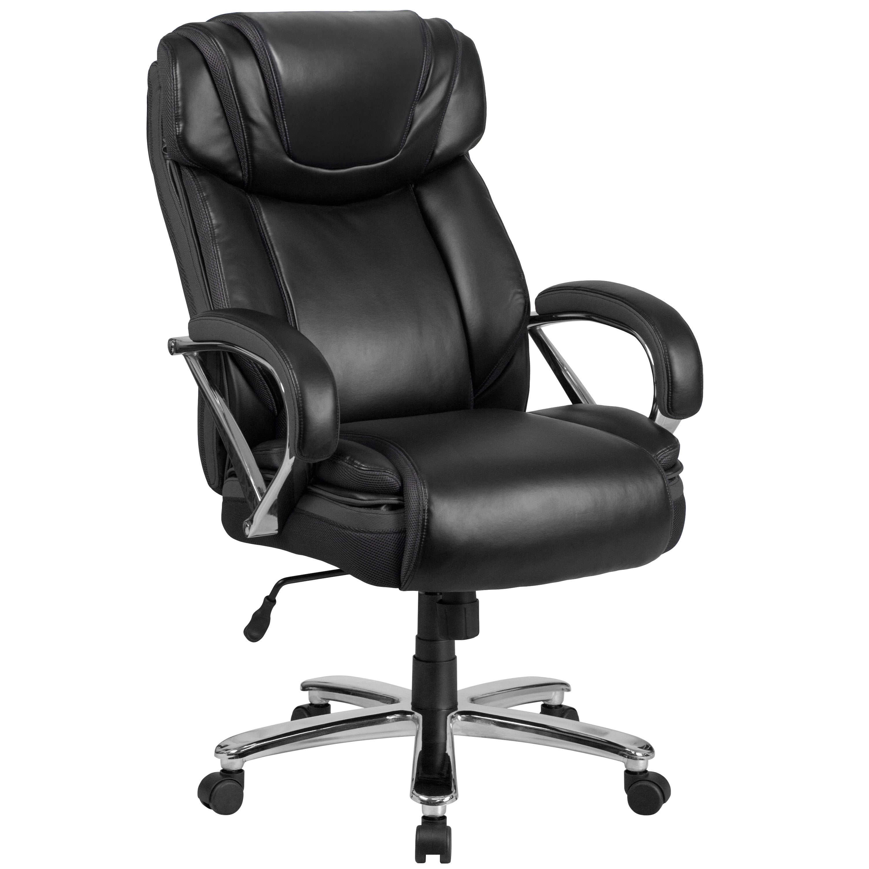 HERCULES Series Big & Tall 500 lb. Rated Black LeatherSoft Executive Swivel Ergonomic Office Chair with Extra Wide Seat