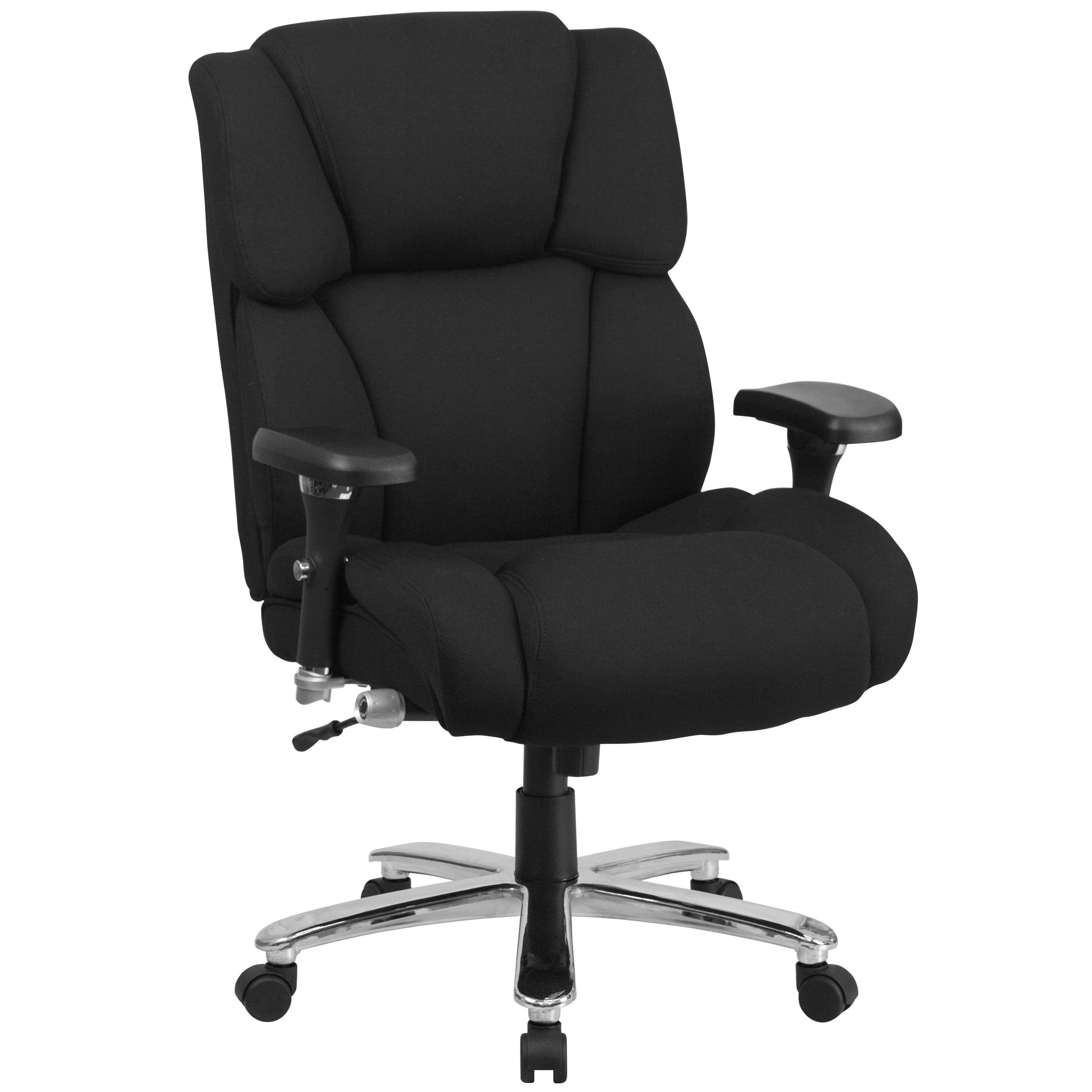 HERCULES Series 24/7 Intensive Use Big & Tall 400 lb. Rated Black Fabric Executive Ergonomic Office Chair with Lumbar Knob