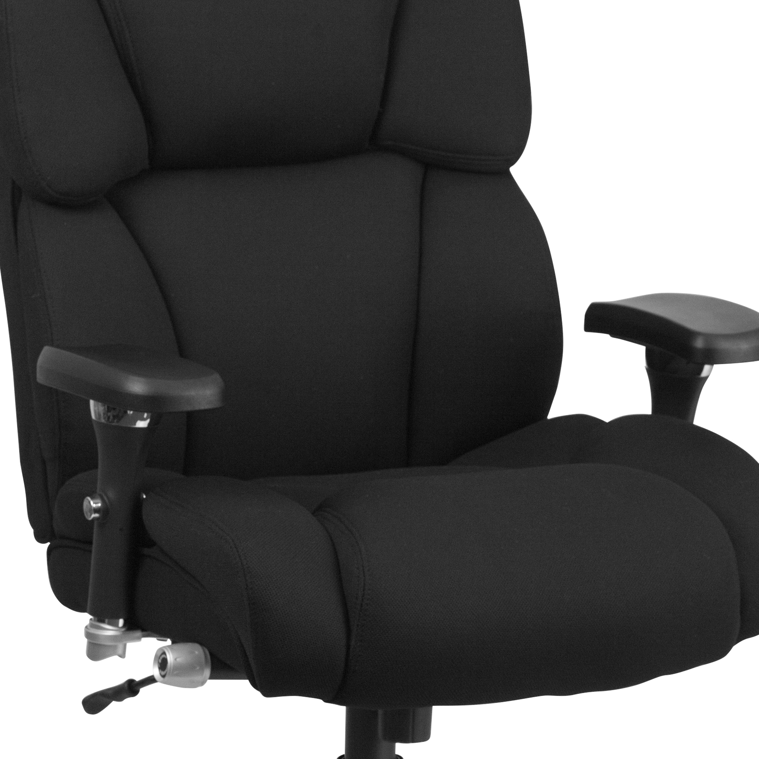 HERCULES Series 24/7 Intensive Use Big & Tall 400 lb. Rated Black Fabric Executive Ergonomic Office Chair with Lumbar Knob