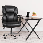 HERCULES Series 24/7 Intensive Use Big & Tall 400 lb. Rated Black LeatherSoft Executive Lumbar Ergonomic Office Chair