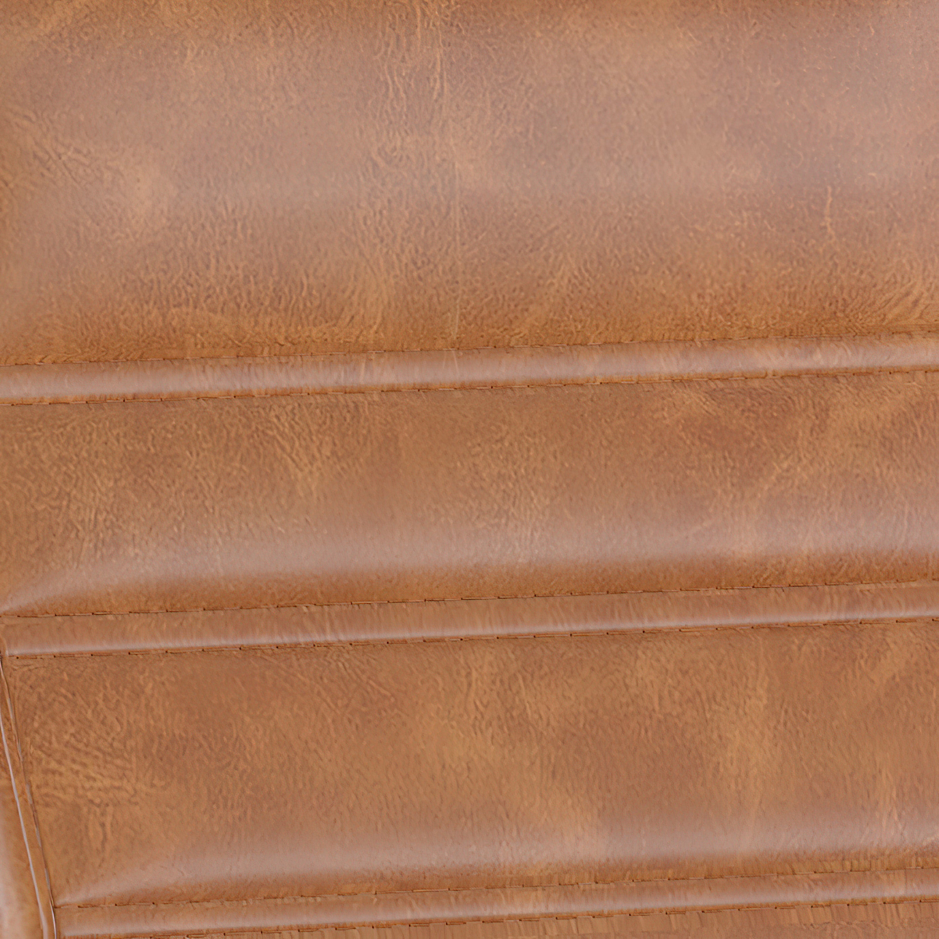 Whitney High Back Brown LeatherSoft Executive Swivel Office Chair with Black Frame, Arms, and Transparent Roller Wheels