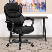 Stella High Back Black LeatherSoft Executive Swivel Ergonomic Office Chair with Arms