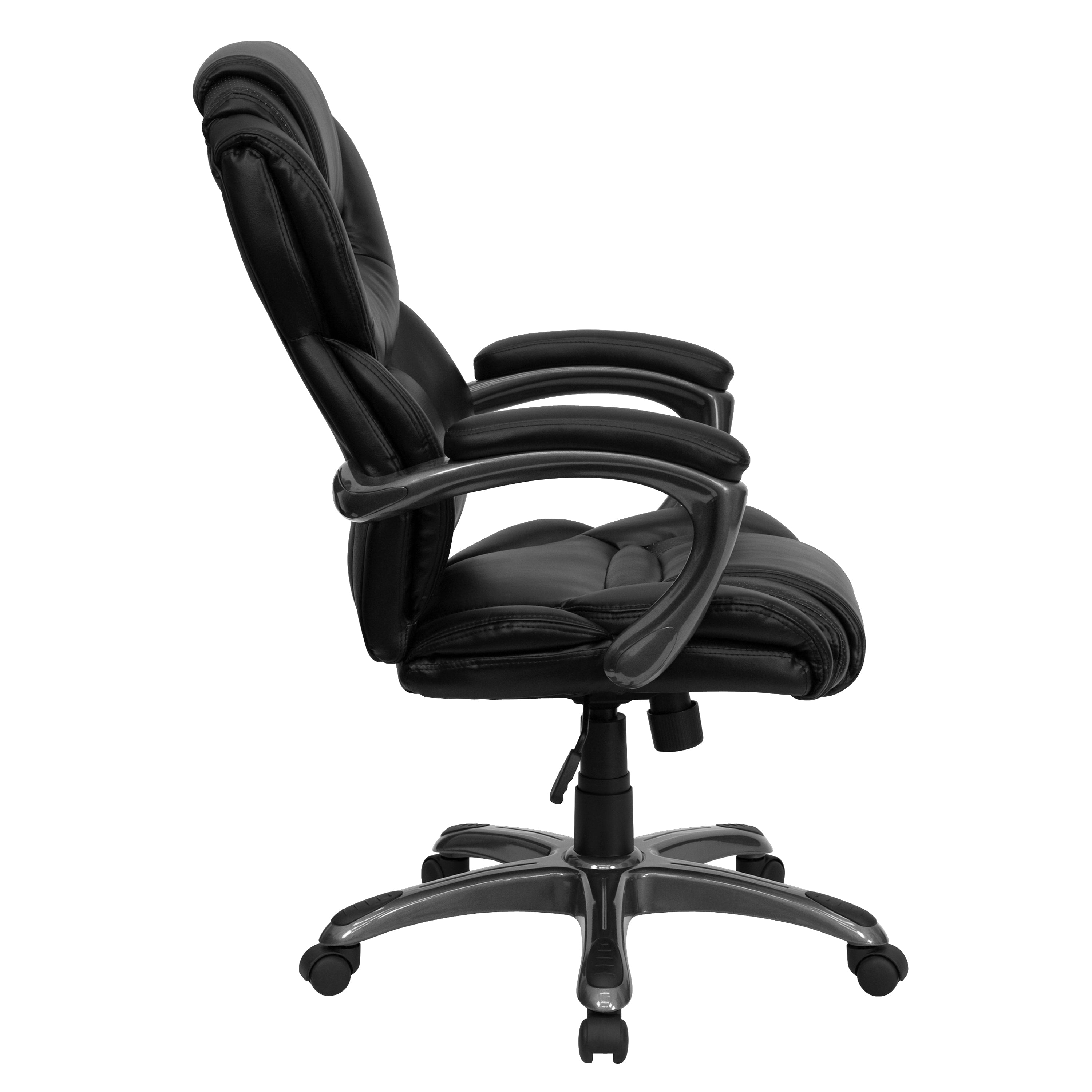 Stella High Back Black LeatherSoft Executive Swivel Ergonomic Office Chair with Arms
