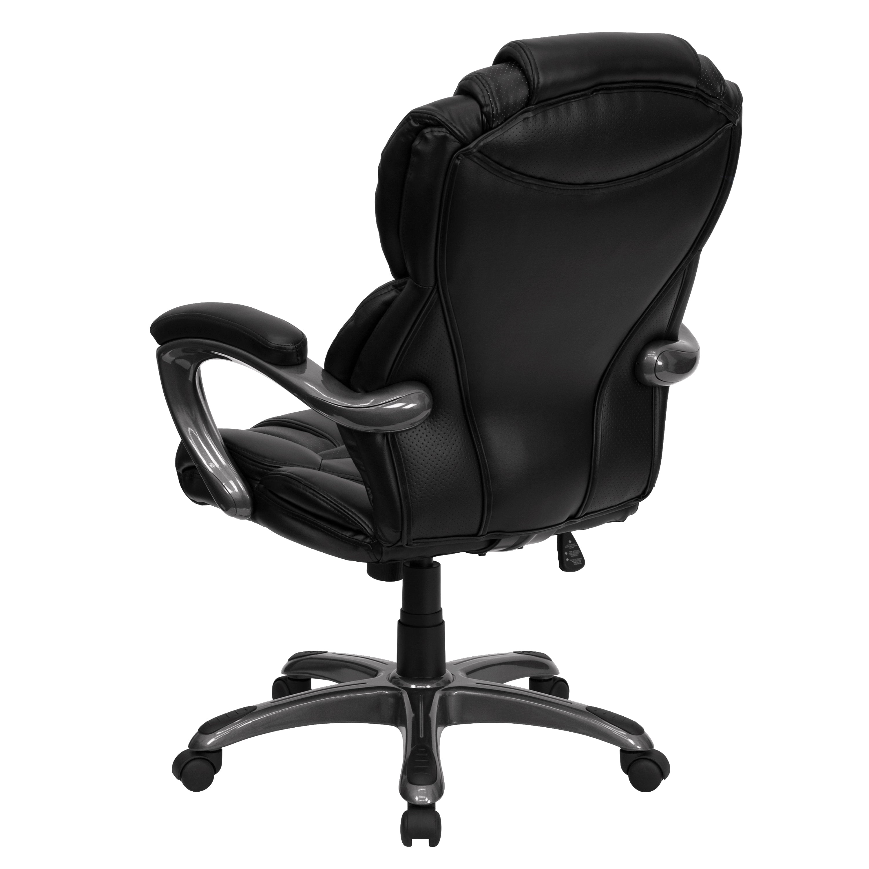Stella High Back Black LeatherSoft Executive Swivel Ergonomic Office Chair with Arms