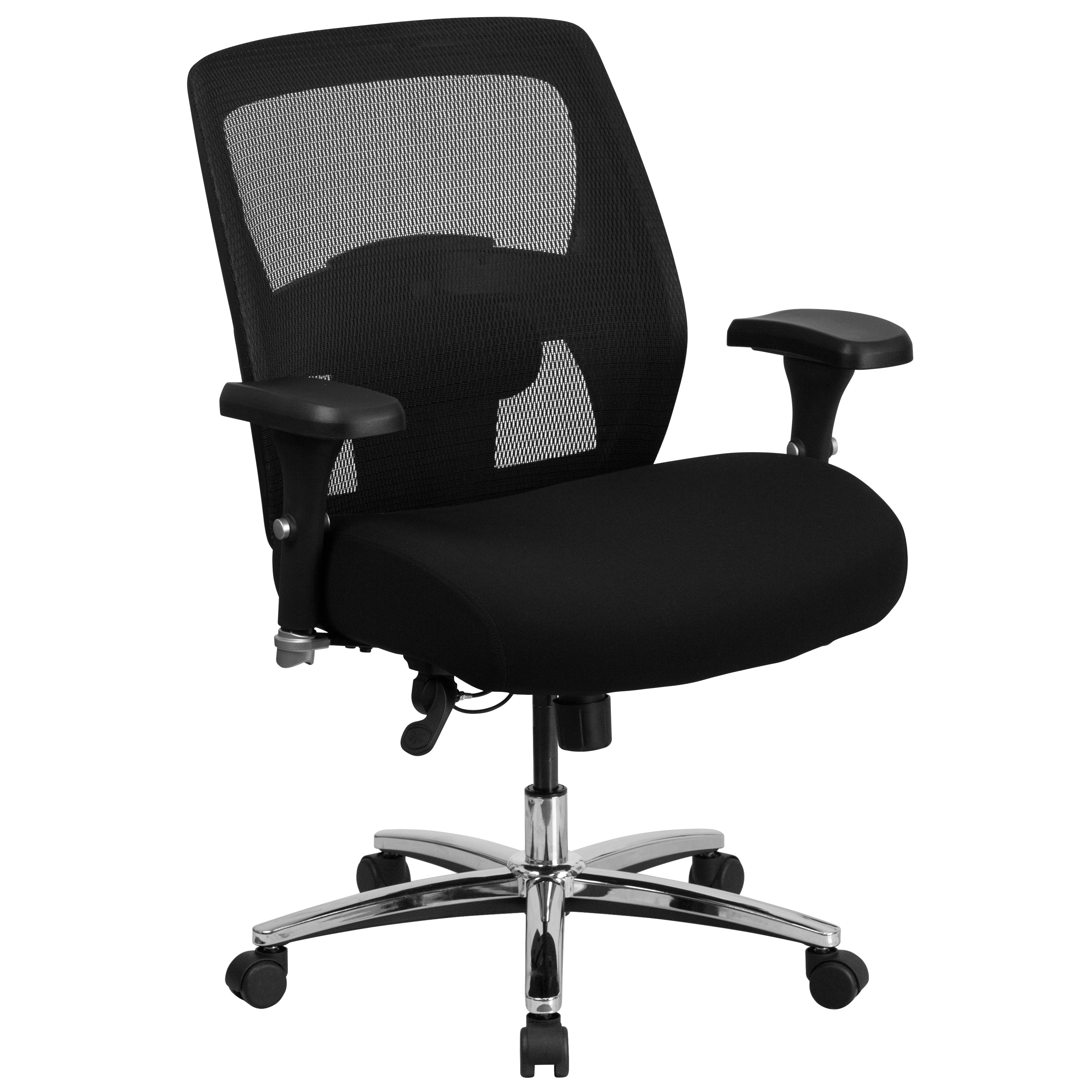 HERCULES Series 24/7 Intensive Use Big & Tall 500 lb. Rated Black Mesh Executive Ergonomic Office Chair with Ratchet Back