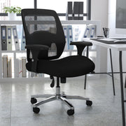 HERCULES Series 24/7 Intensive Use Big & Tall 500 lb. Rated Black Mesh Executive Ergonomic Office Chair with Ratchet Back