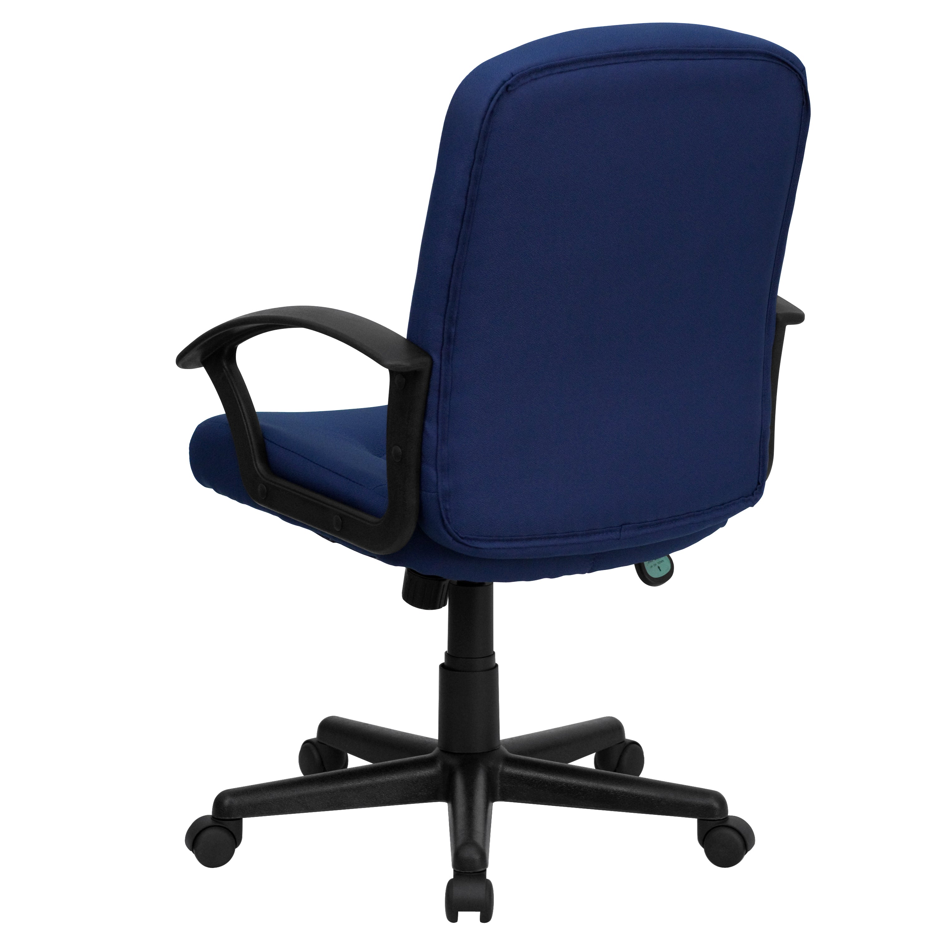 Garver Mid-Back Navy Fabric Executive Swivel Office Chair with Nylon Arms